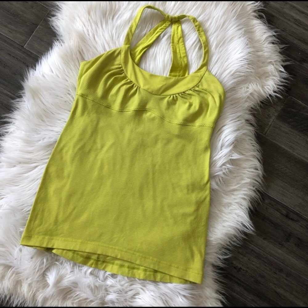 Lululemon Bright Green Chartreuse Tank